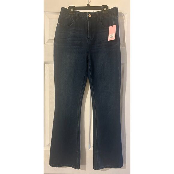 NWT Juicy Couture Mid Rise Bootcut Dark Wash Denim Jeans Women's 6 - Picture 1 of 8